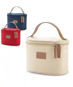 Bolsa de cosméticos microfibra e couro sintético