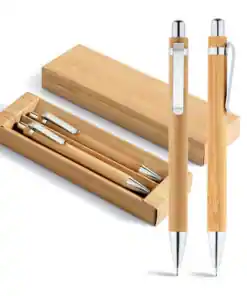 Conjunto de esferográfica e lapiseira Bambu