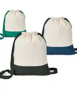 Sacola tipo mochila 100% algodão
