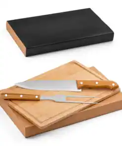 Kit churrasco Aço inox e bambu