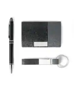 Kit de porta cartões, chaveiro e esferográfica BRENDON