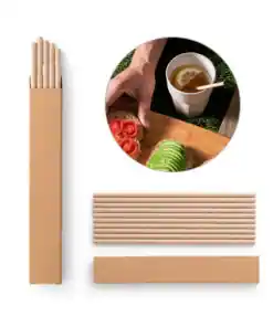 Conjunto de 10 canudos em papel kraft LAMONE