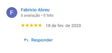 Avaliações positivas no google