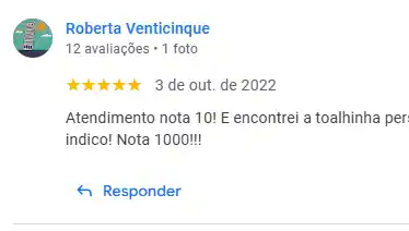 Avaliações positivas no google