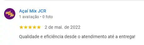 Avaliações positivas no google